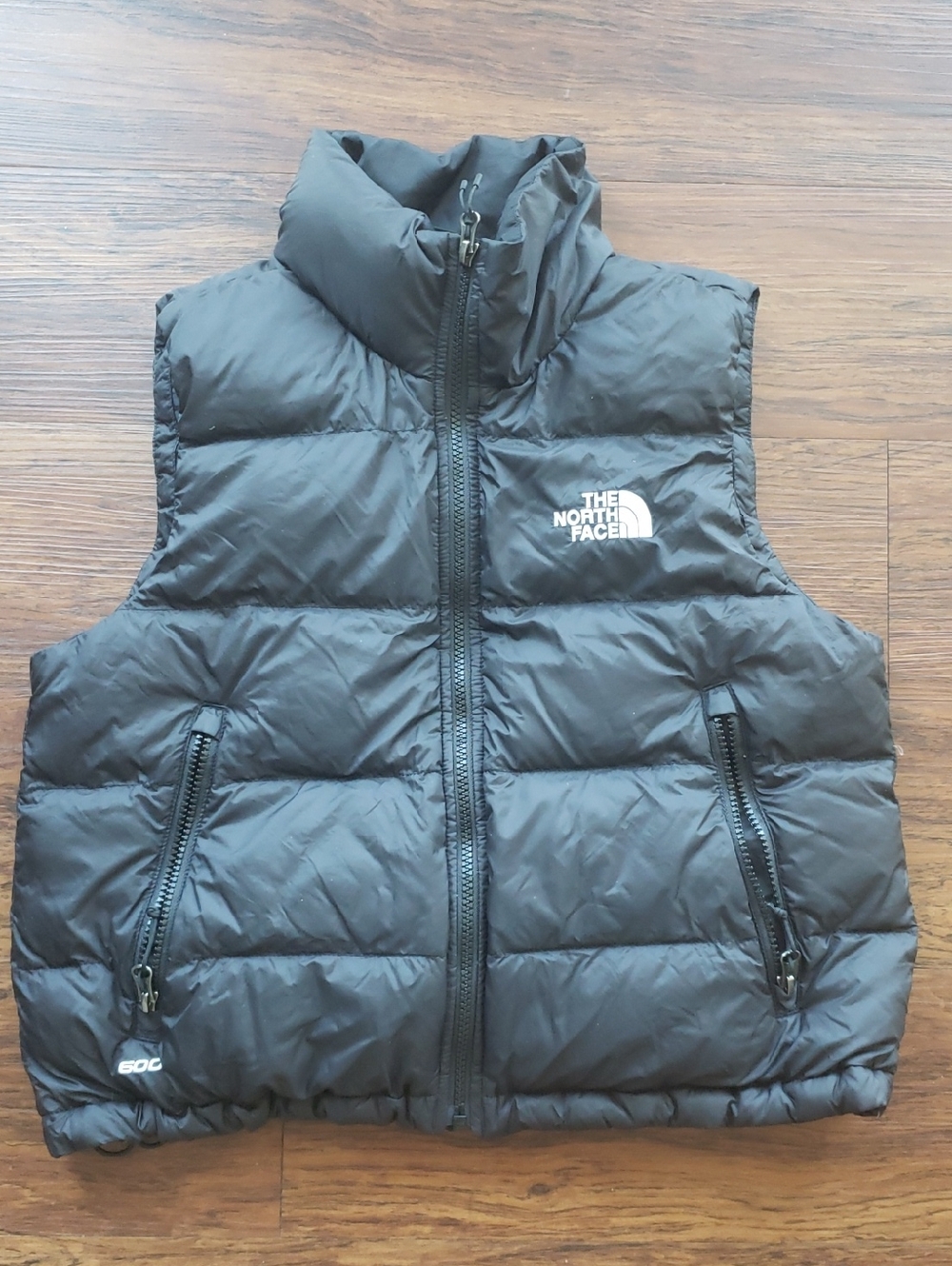 The North Face Womens Black Down Puffer Vest Size Small Front Zip Athleisure